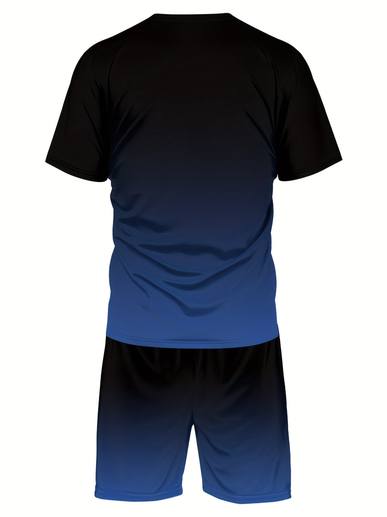 ADIDA Letter Set Short Sleeve + Shorts Two-Piece Men's Fashion Casual Round Neck T-Shirt Outfit, European Style Trendy Short Sleeve Set