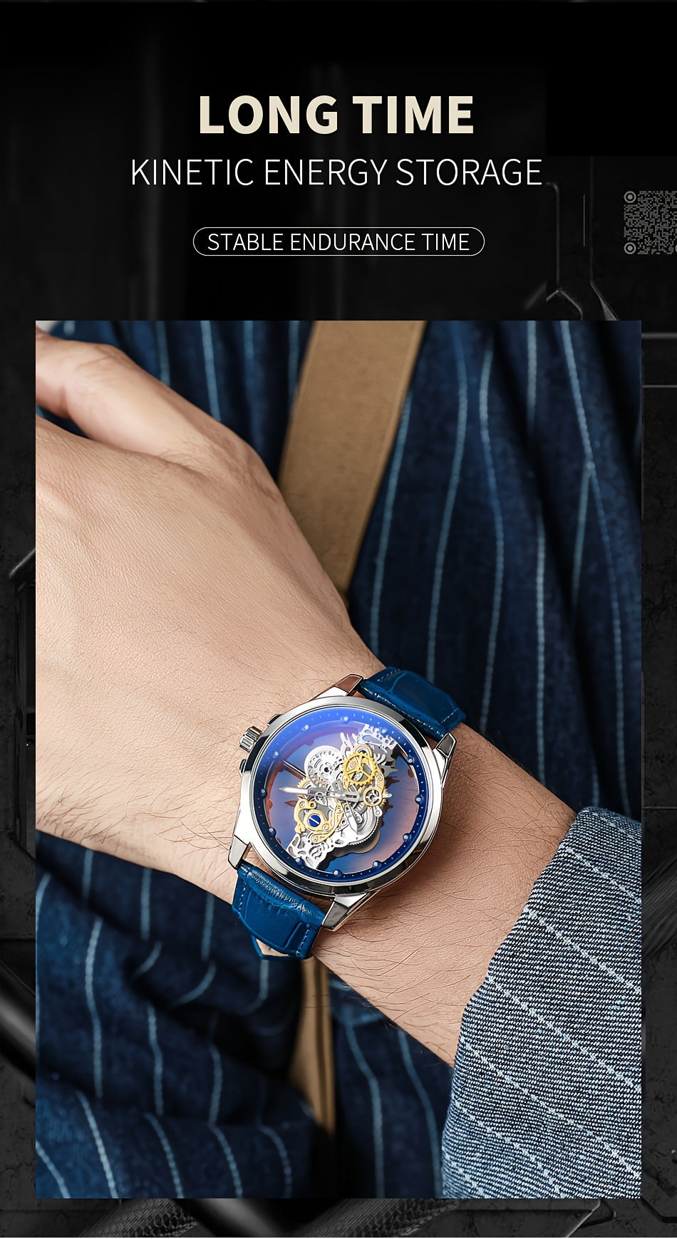 TPW Men's Rose Golden Skeleton Luminous Quartz Watch - Glamorous Luxury Wristwatch with Exposed Movement, Comfortable Metal Band, Father's Day Gift for Him, Luxury Men's Watch | Romantic Watch Design | Rose Golden Finish