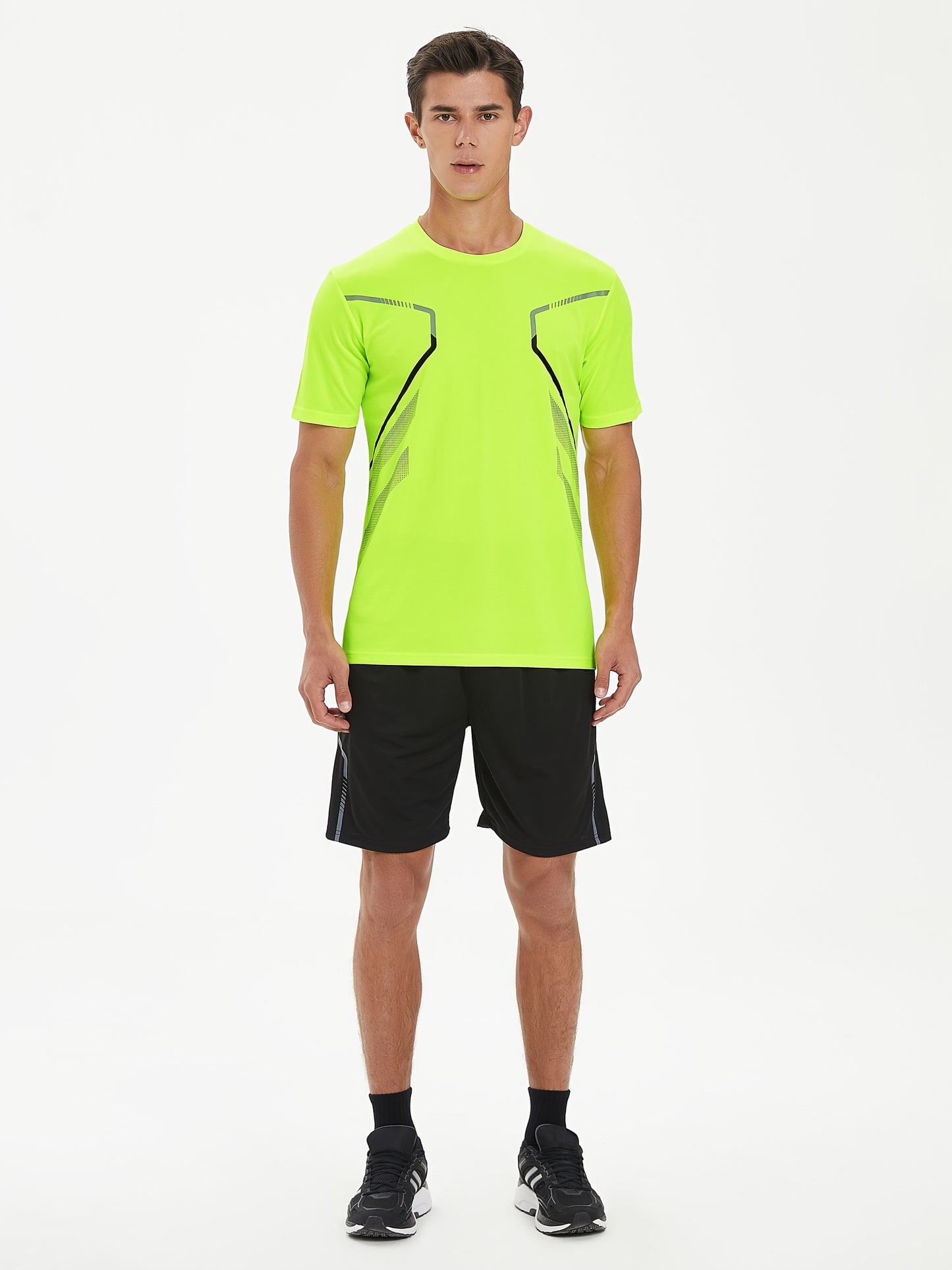 Men'S Lightweight Running Set - Breathable, Quick-Dry Athletic Wear with Zipper Pockets, Ideal for Outdoor Fitness & Training, Casual Sportswear|Casual Sportswear, Athletic Wear