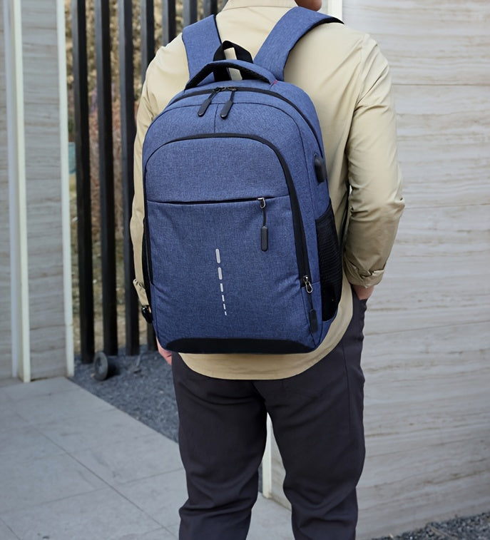 Large Capacity Reflective Oxford Cloth Backpack - Durable College & High School Student Bag with Adjustable Straps, Multiple Compartments, and Padded Laptop Area for Daily Commute & Business Use, Business Backpack | Sporty De