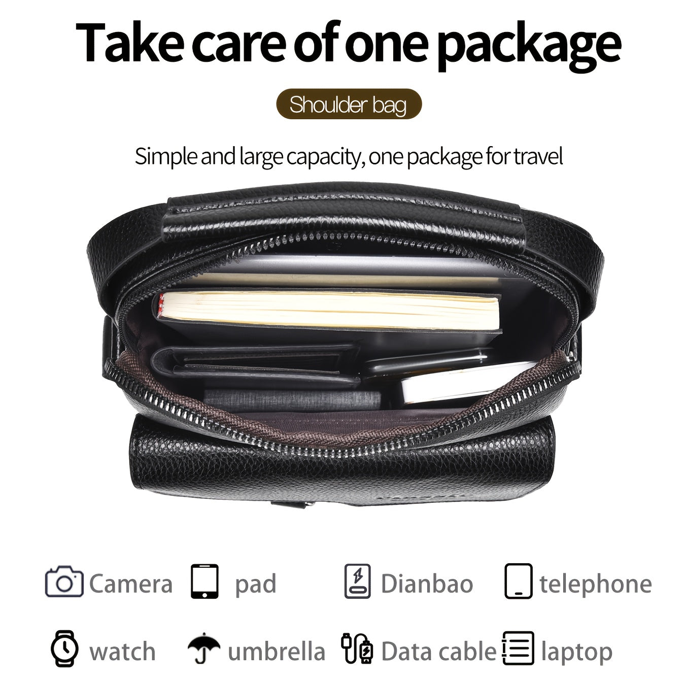 New Men's Crossbody Bag Messenger Bag with Mahogany Pattern Large Capacity Design PU Material Men's Casual Retro Adjustable Shoulder Bag for Going Out Valentine's Day Gift for Husband or Boyfriend