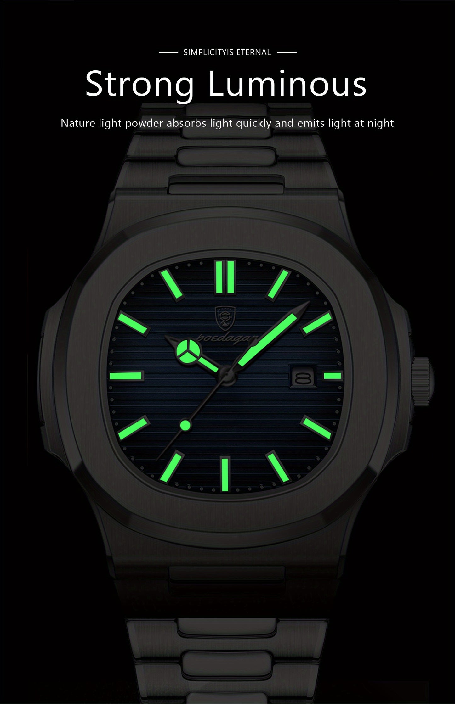 POEDAGAR New Men's Watch With Luminous Calendar, Trendy For Students, Cool And Hot Sale Quartz Wristwatch
