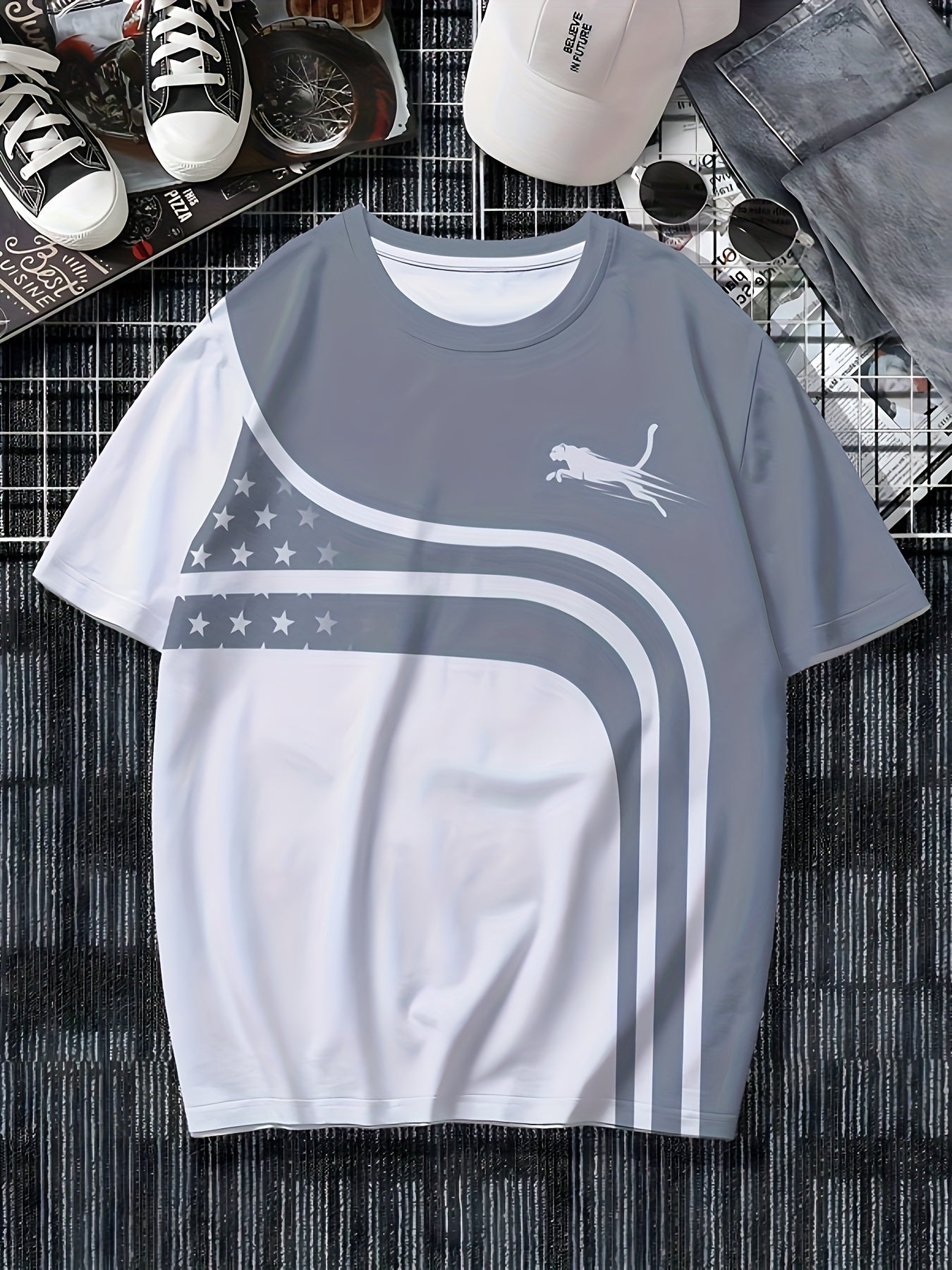 Men's Fashion Casual Round Neck T-shirt