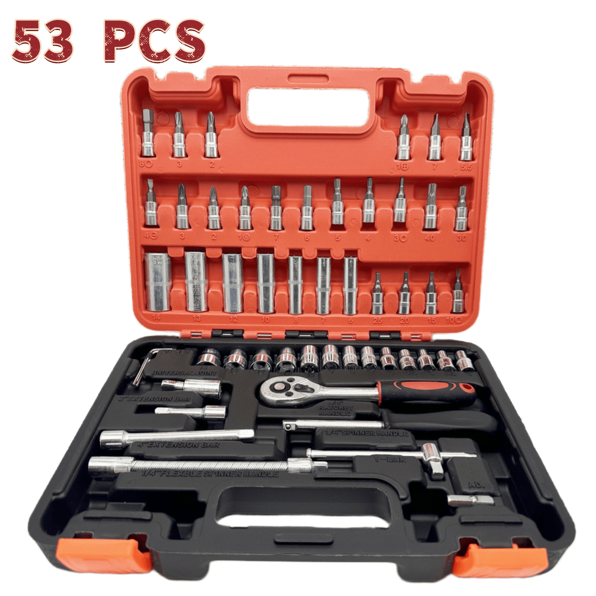 Multifunctional Integrated-Piece and 216pcs Car Repair Set, Suitable, Bicycles, Motorcycles Manual Wrench Socket Set, All-in-One Integrated Solution WY46&216-H4-0510-14