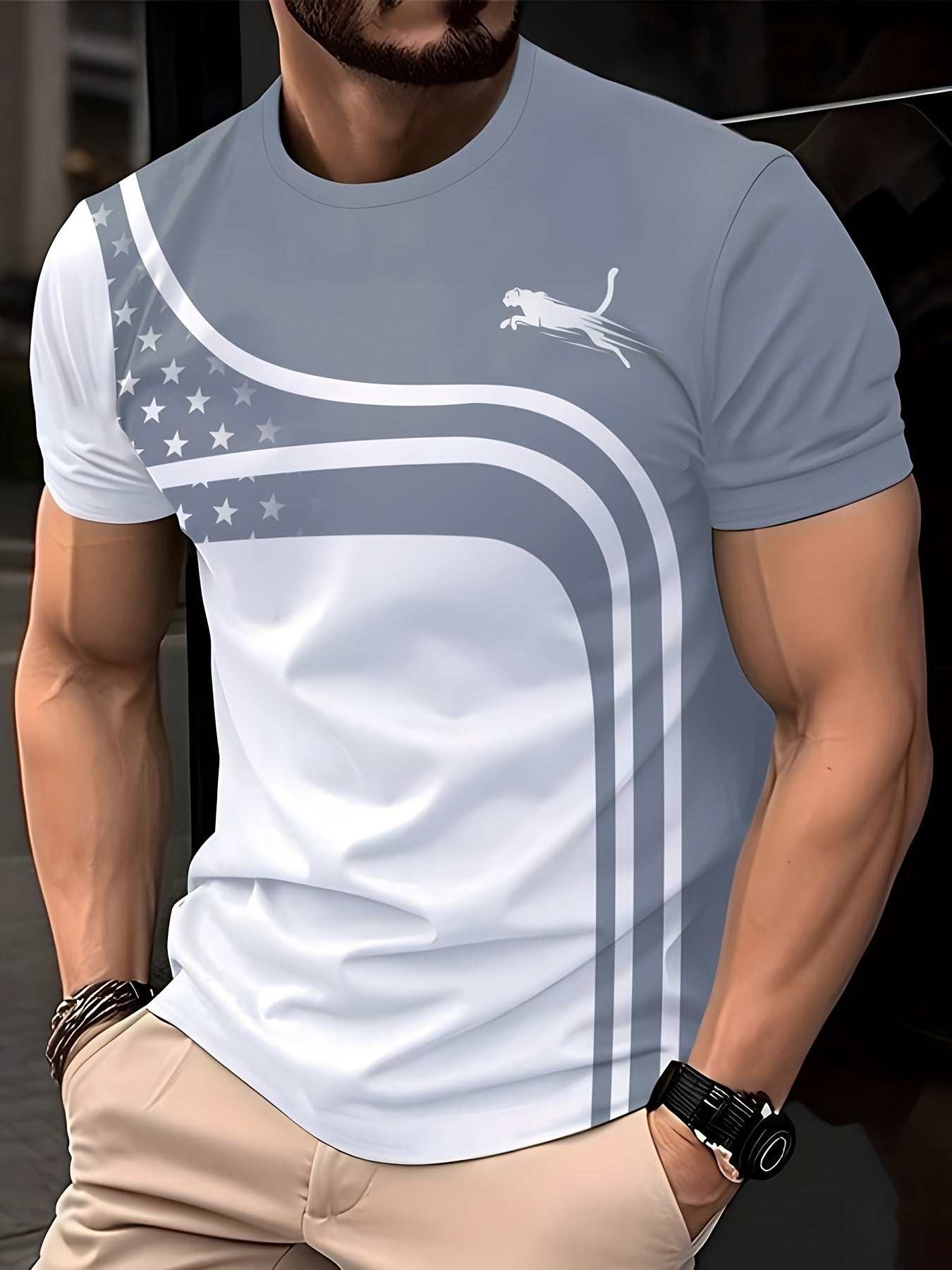 Men's Fashion Casual Round Neck T-shirt