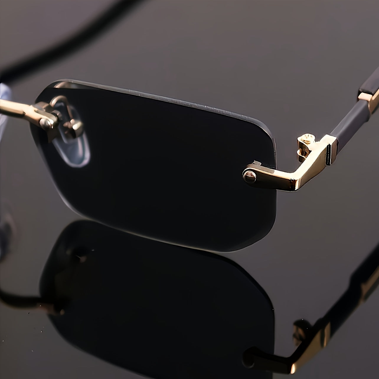 1pc Men'S Square Frame Fashion Glasses - Black PC Lenses with Mirror Finish, Lightweight Plastic Frame for Casual & Hip-Hop Style, Everyday Decorative Eyewear, Hip Hop Accessories, Stylish Accessory, Modern Aesthetic
