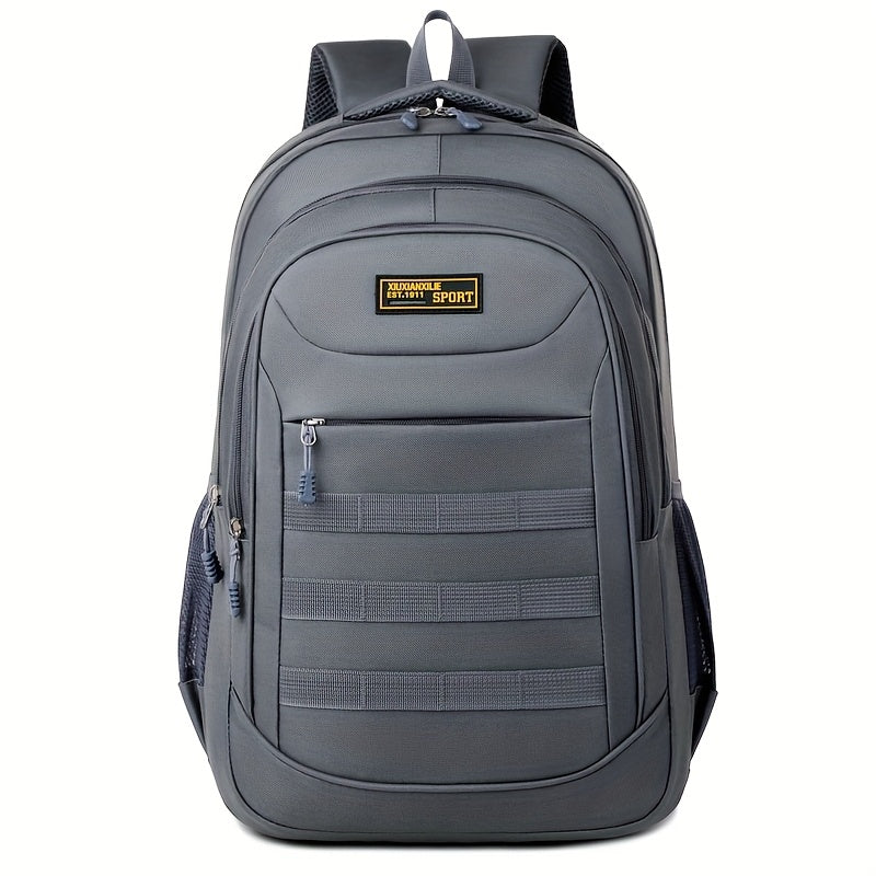 Leisure Backpack, Large Capacity Backpack, Suitable for Men and Women, Height 48cm, Length 33cm, Thickness 20cm, Can Hold 17-inch Laptop, Equipped with Adjustable Shoulder Straps, Ideal Choice for Daily Outdoor Commuting, Tra