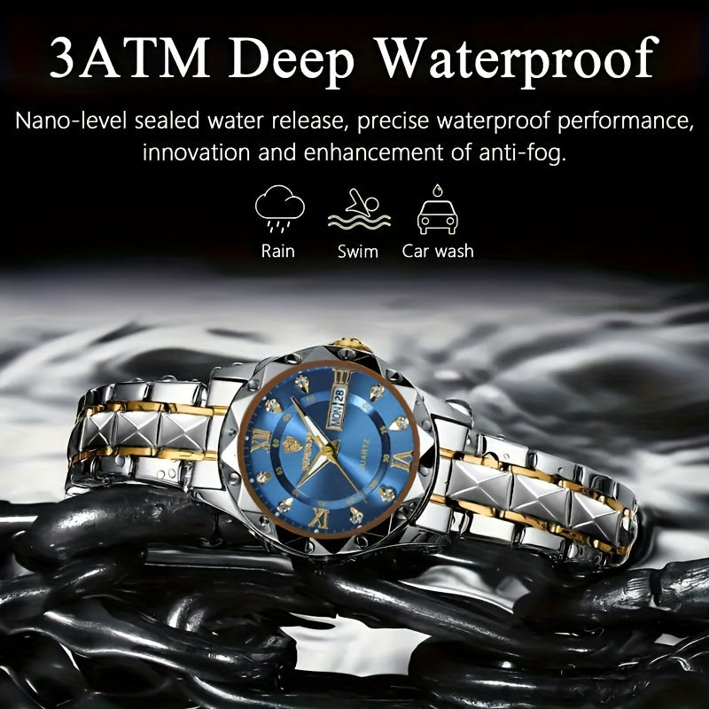 Women's Casual Luxury Simple Luminous Calendar Quartz Watch