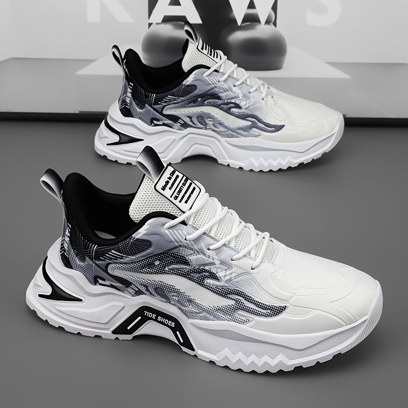 Men's Low-Top Skate Shoes - Breathable PU/Fabric Upper, EVA Cushioned Insole & Durable PVC Sole - Lace-Up Design with Letter Print/Stripes/Solid Colors for Urban Streetwear & Casual Wear