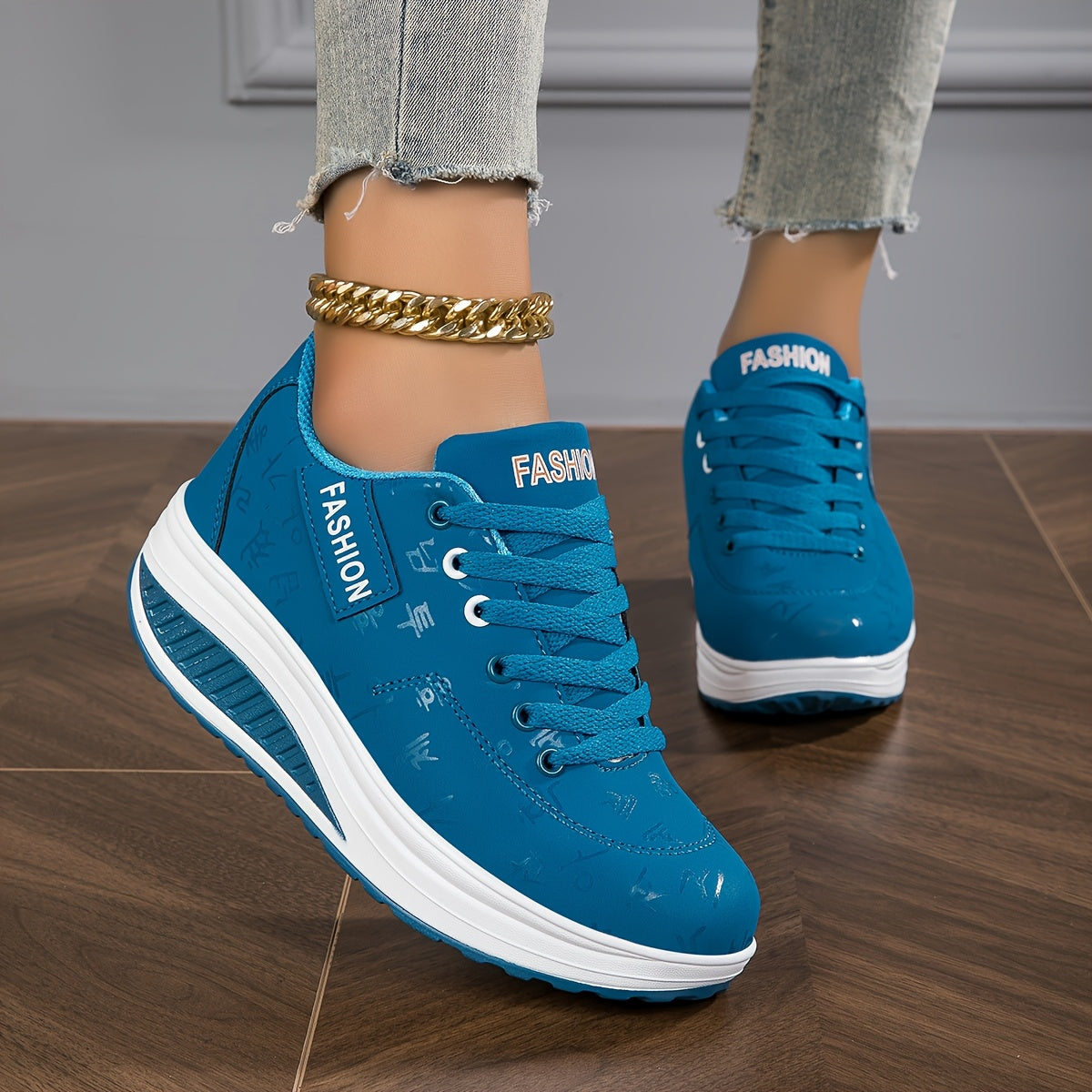 Women's Fashion Sneakers - Low-Top Lace-Up Casual Shoes with Synthetic Cover Upper, Breathable Fabric Lining & MD Cushioned Sole for All-Day Comfort - All-Season Versatile Wear, Everyday Comfort Footwear, Sleek Shoe Design, S