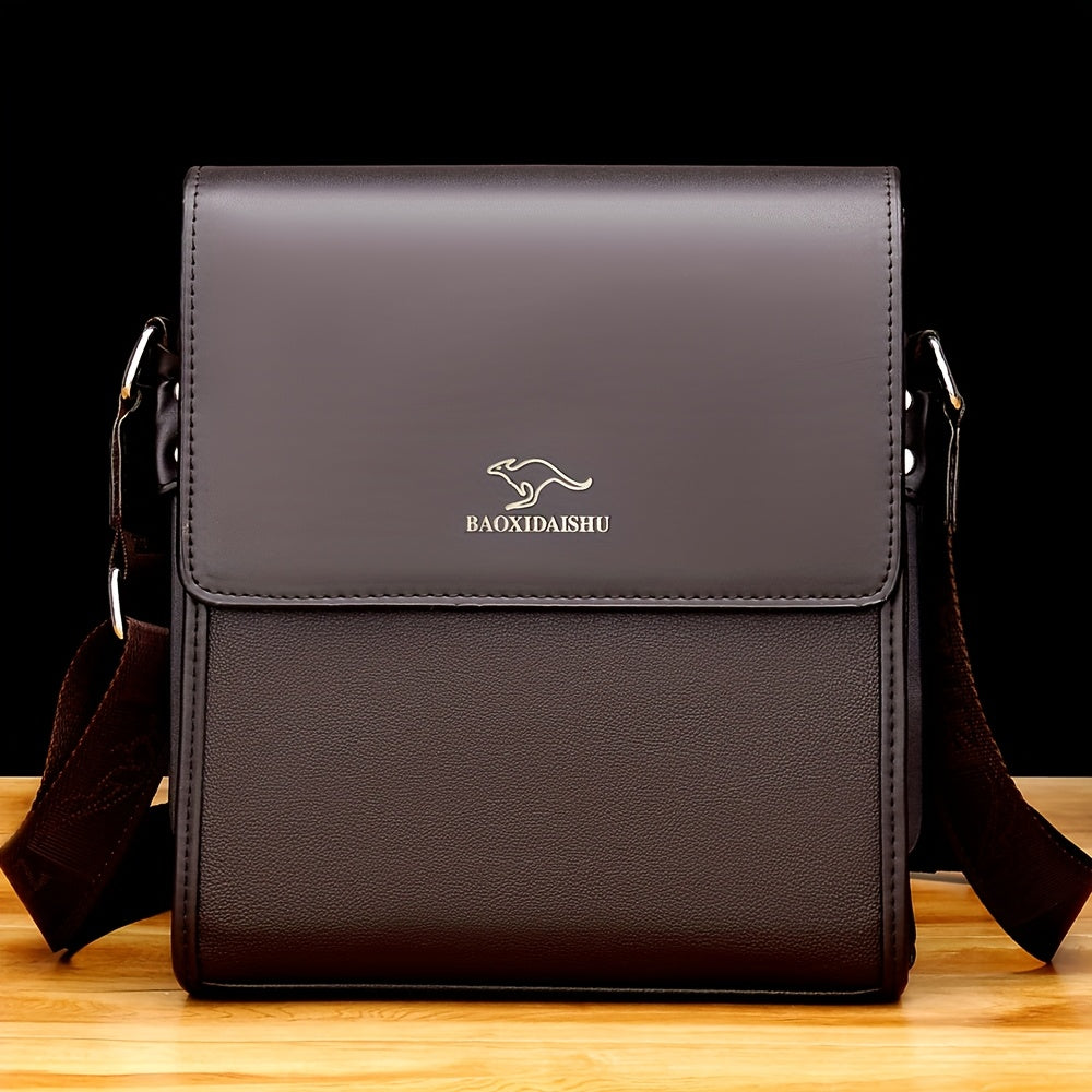 KADIDAISHU Men'S Business Messenger Bag - Black Crossbody with Adjustable Strap, Multiple Compartments for Daily Commute & Casual Use, Crossbody Ba
