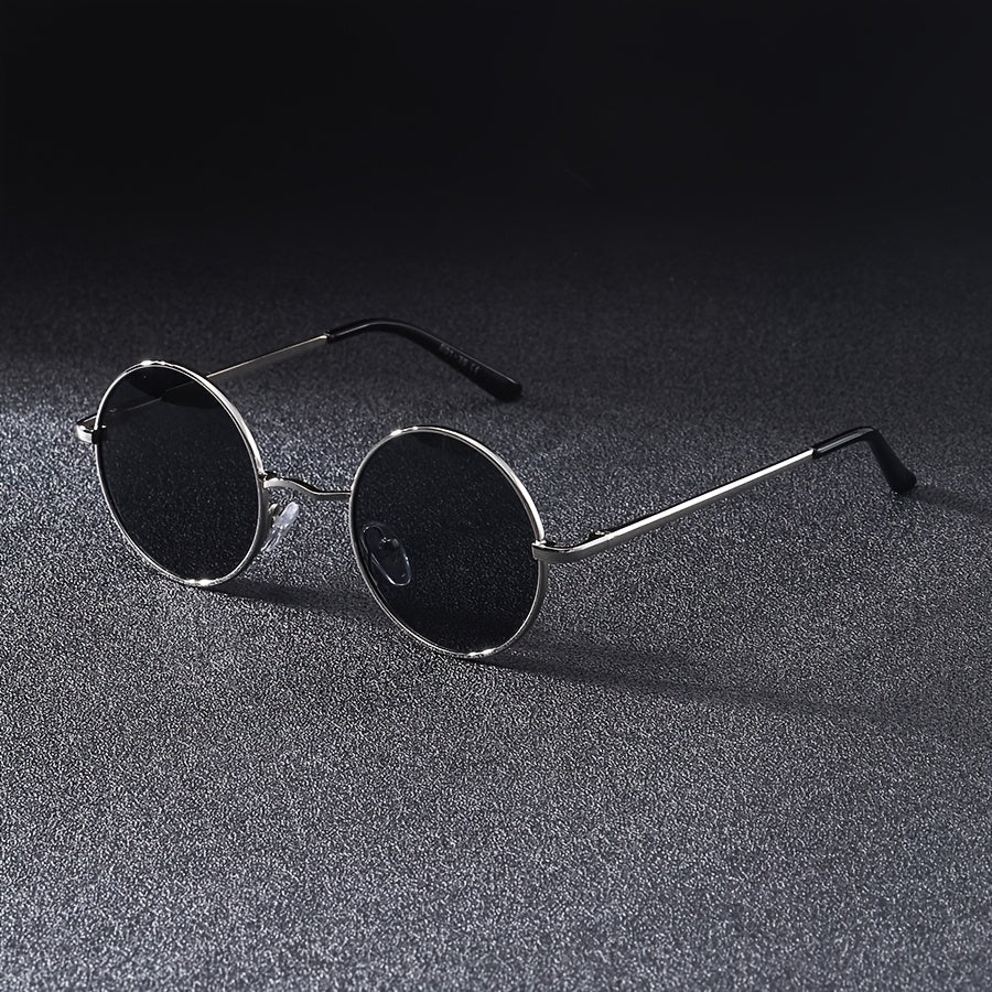 Men'S Round Frame Y2K Fashion Glasses Steampunk Style, PC Lenses, Stainless Steel Frame, Decorative, General Decorative Glasses, Daily Leisure, Easter, St. Patrick'S Da