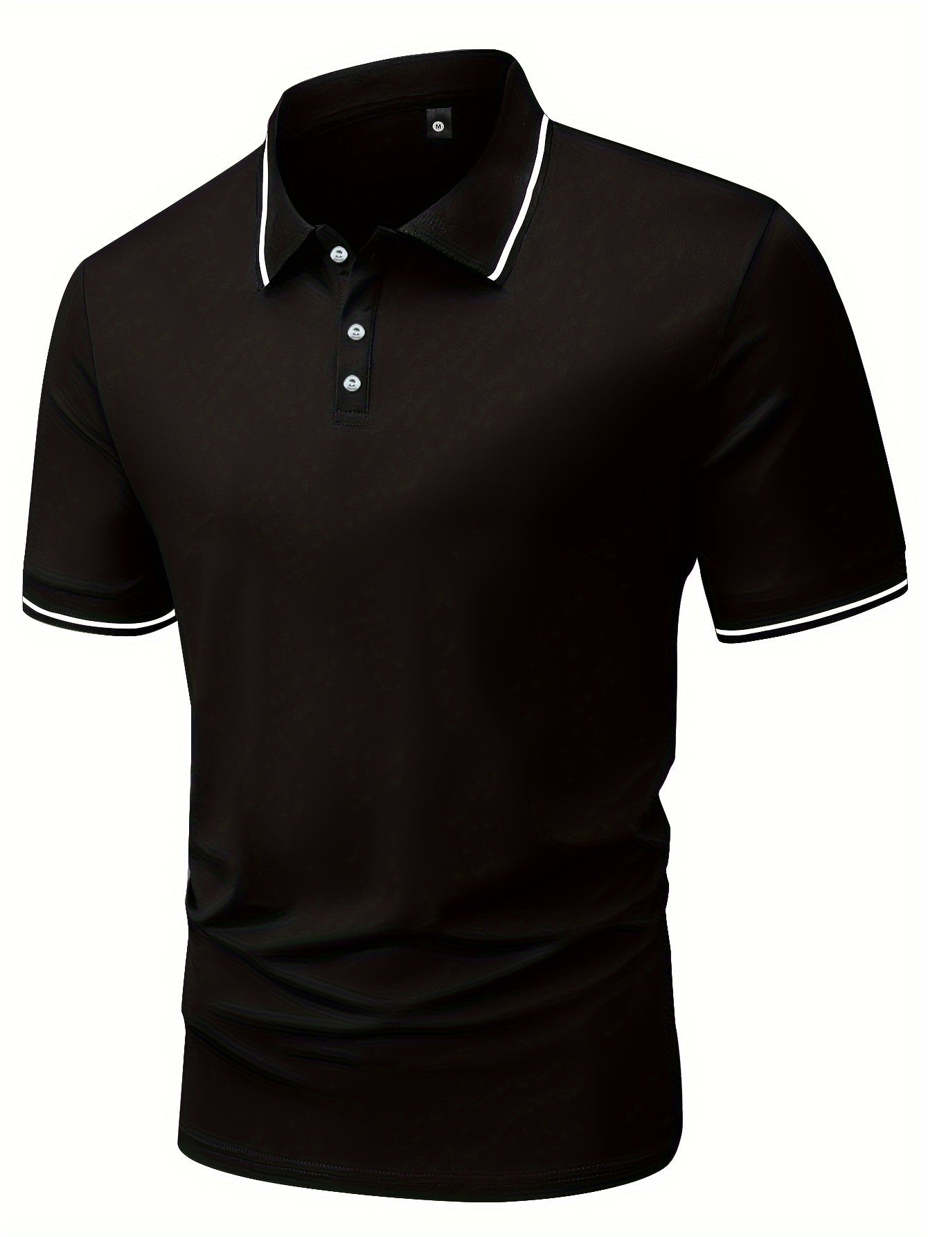 3pcs Men's Casual Fashion Shirts - Breathable Polyester, Short Sleeve, Button-Up with Classic Collar - Machine Washable, Summer Essentials in Black, White, and Beige
