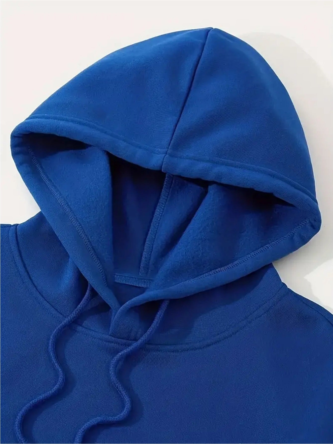 1set Men'S Casual Geometric Heartbeat Pattern Hoodie and Sweatpants Set, Polyester and Spandex Blend, Loose Fit, Hooded Pullover for Autumn/Winter