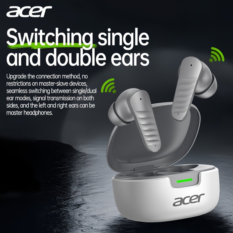 30 ժամյա անլար ականջակալներ Acer OHR503 Mini Sport անլար ականջակալներ | Անլար ստերեո, երկար 30 ժամյա սպասման ռեժիմ, աղմուկի մարում, հարմարավետ կրելու համար | Համընդհանուր չափս, վերջին մոդել, հպումային կառավարում