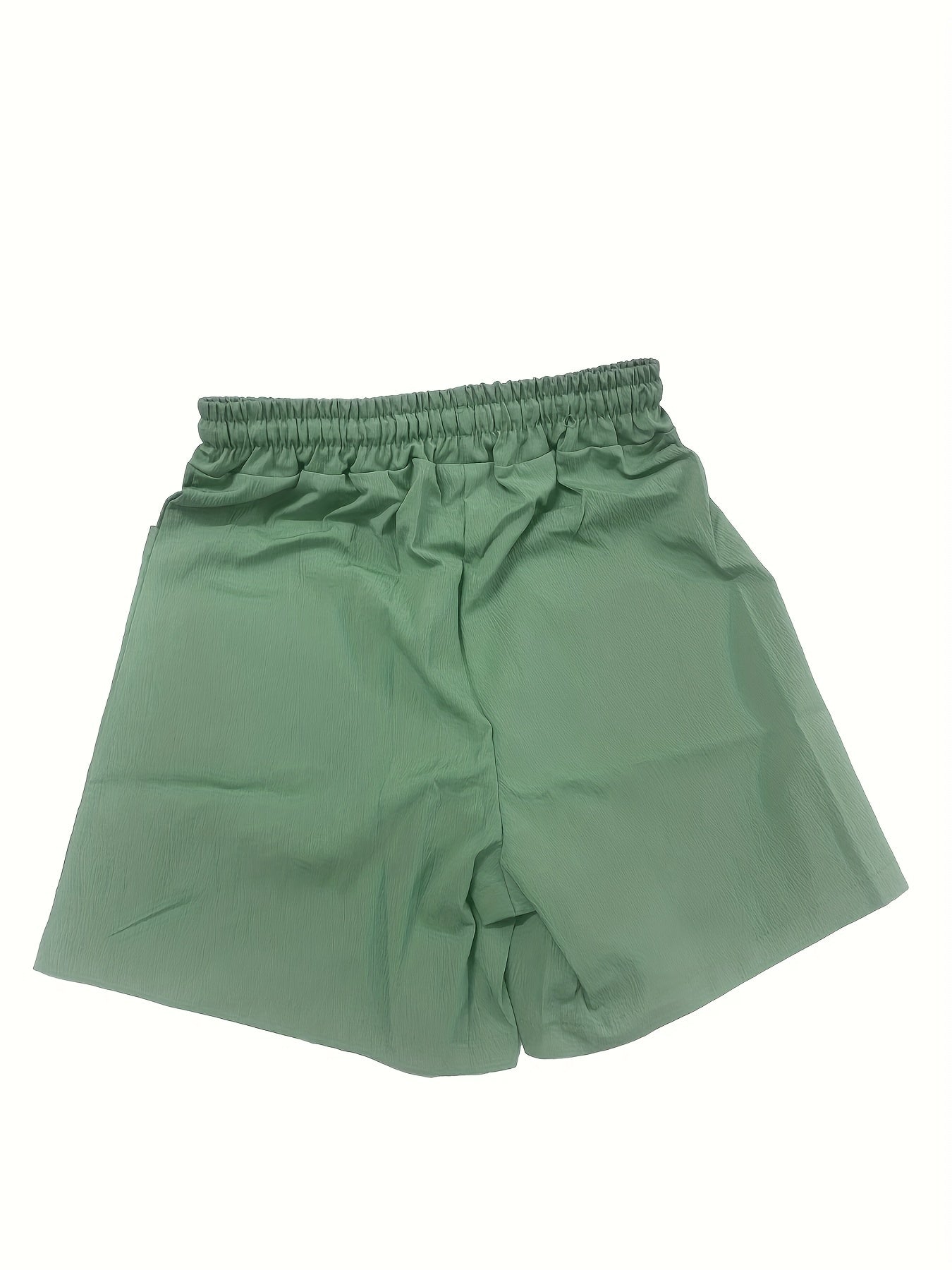 Women's Beige Cargo Shorts - Casual & Stylish, Solid Color with Drawstring Waist and Pockets, Polyester Blend, Machine Washable, All-Season Comfort