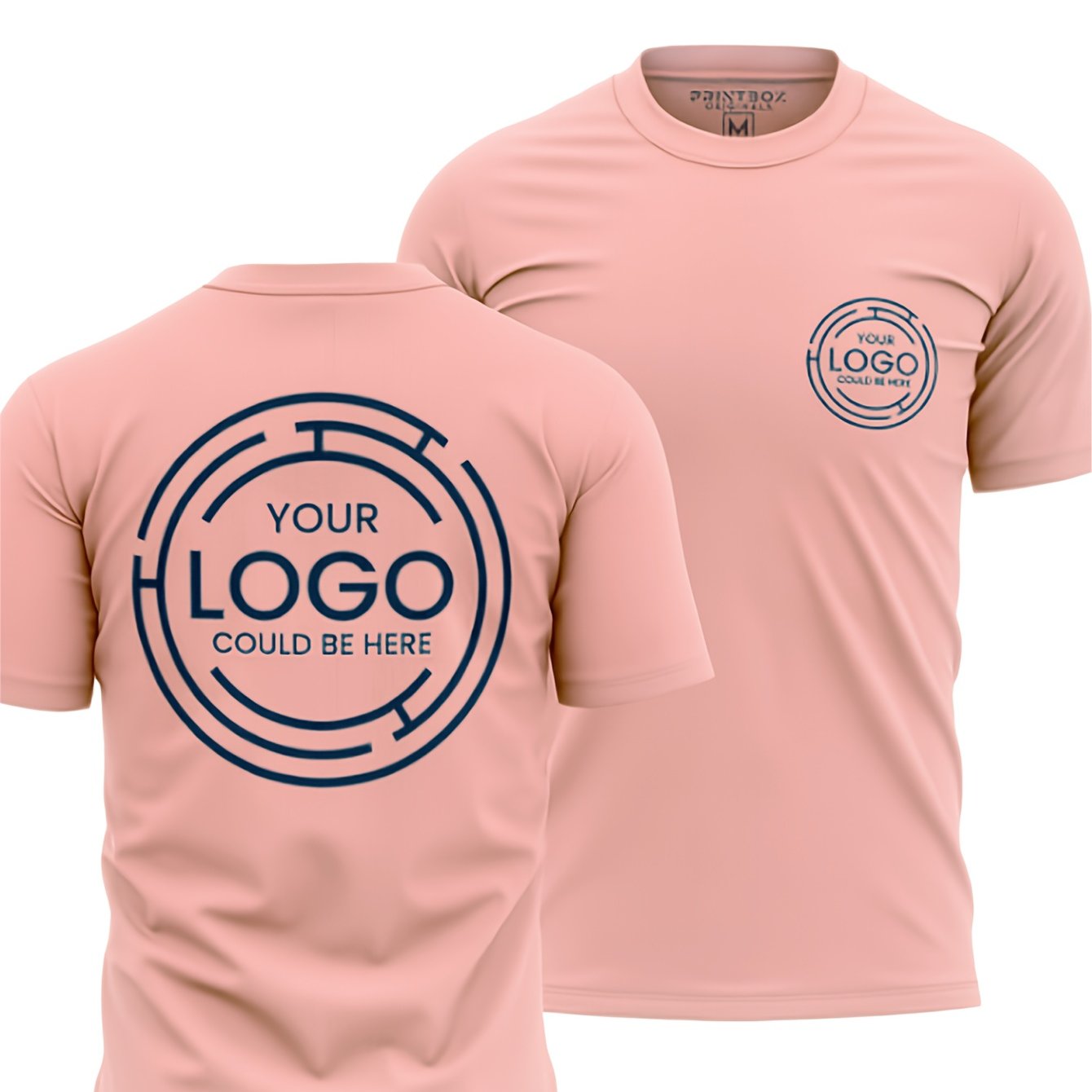 2pcs Men's Quick-Dry T-Shirts - Moisture-Wicking Breathable Gym Shirts with Custom Logo Print, Regular Fit Round Neck for Workout & Casual Wear, Workout Shirts, Durable Sportswear