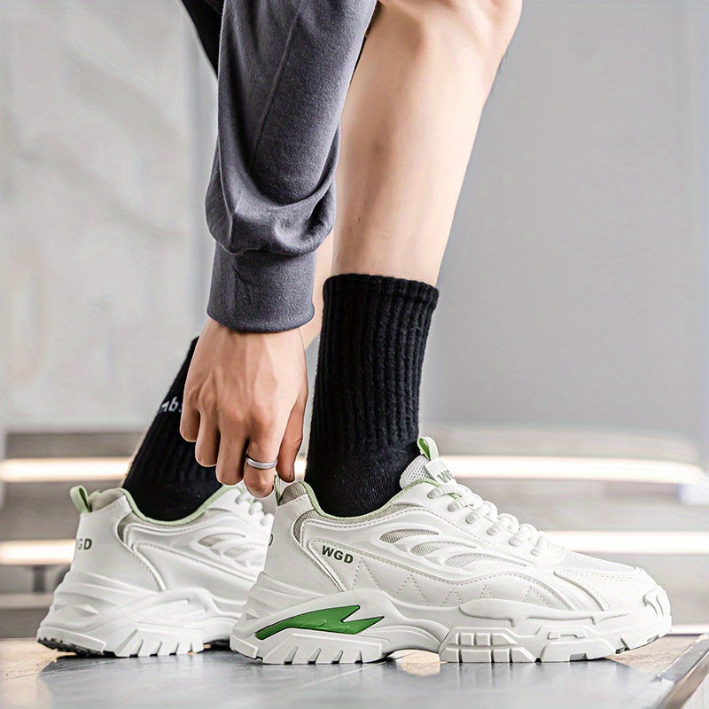 Men'S Shoes 2025 Summer Trendy Breathable Mesh Casual Sneakers Comfortable Lightweight Platform Dad Shoes Thick Sole Mesh Versatile Men'S Sports Shoes Special Offer