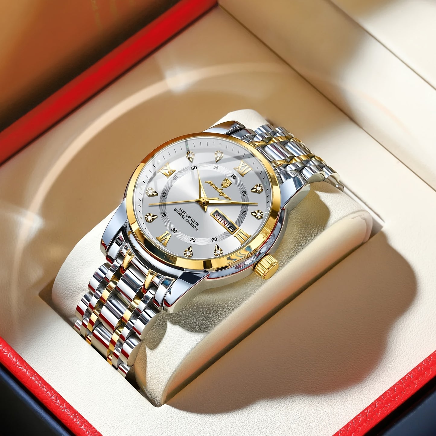 POEDAGAR Luxury Sport Wrist Watch for Man Luminous Date Men'S Watch Quartz Stainless Steel Men'S Watches, Ideal Choice for Gift, Suitable for Women