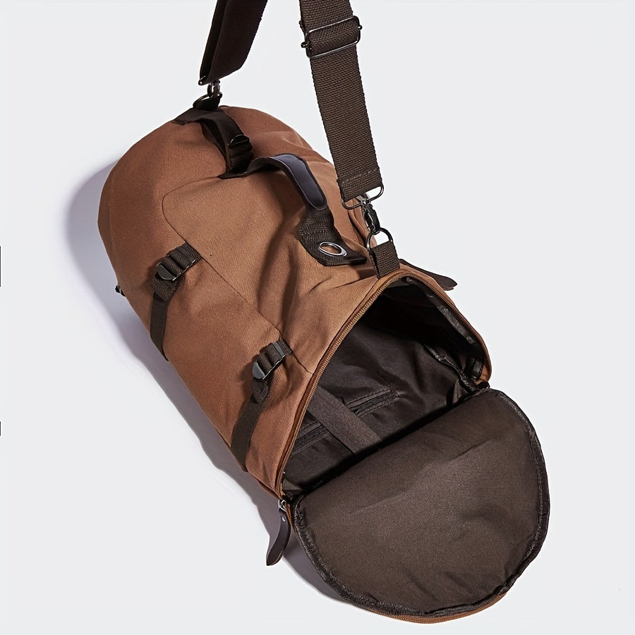 Men's Large Capacity Travel Backpack - Heavy-Duty Backpack with Multiple Compartments, Padded Shoulder Straps & Secure Buckles - Brown Backpack for Business, School, Backpacking - Urban Streetstyle Daypack