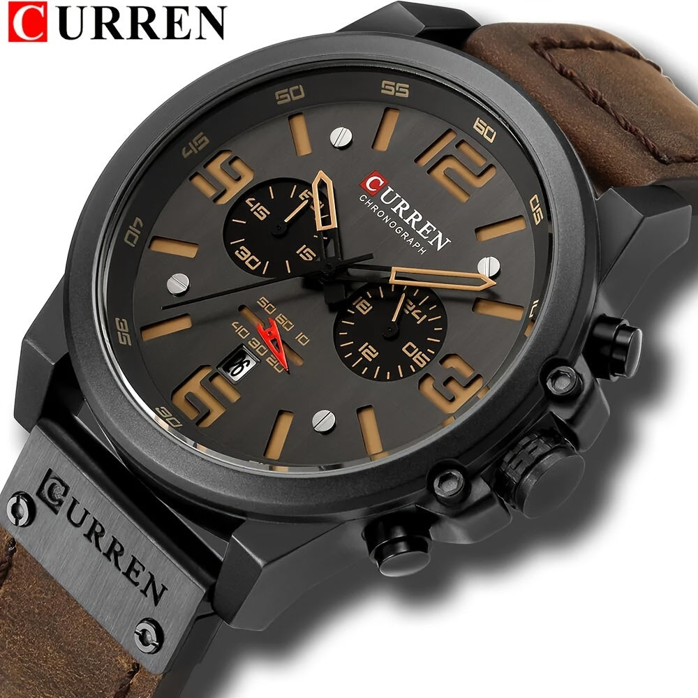 CURREN Men's Sports Watch, Multifunctional Waterproof Wristwatch