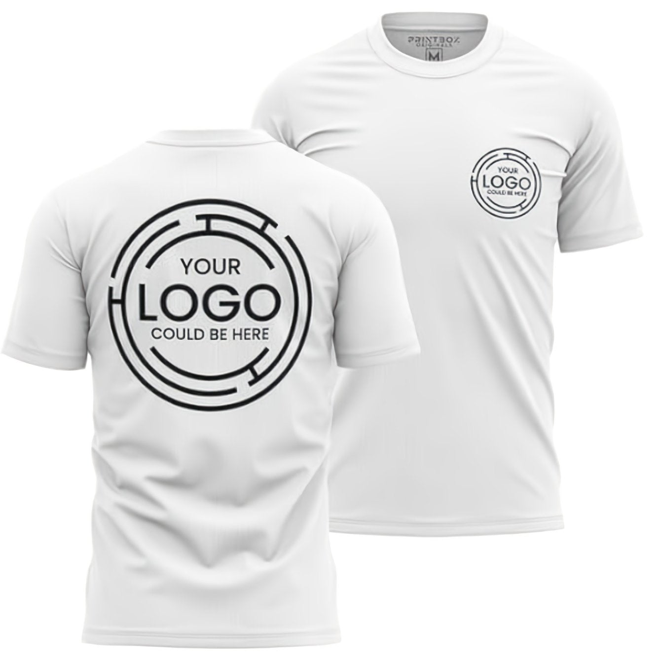 2pcs Men's Quick-Dry T-Shirts - Moisture-Wicking Breathable Gym Shirts with Custom Logo Print, Regular Fit Round Neck for Workout & Casual Wear, Workout Shirts, Durable Sportswear