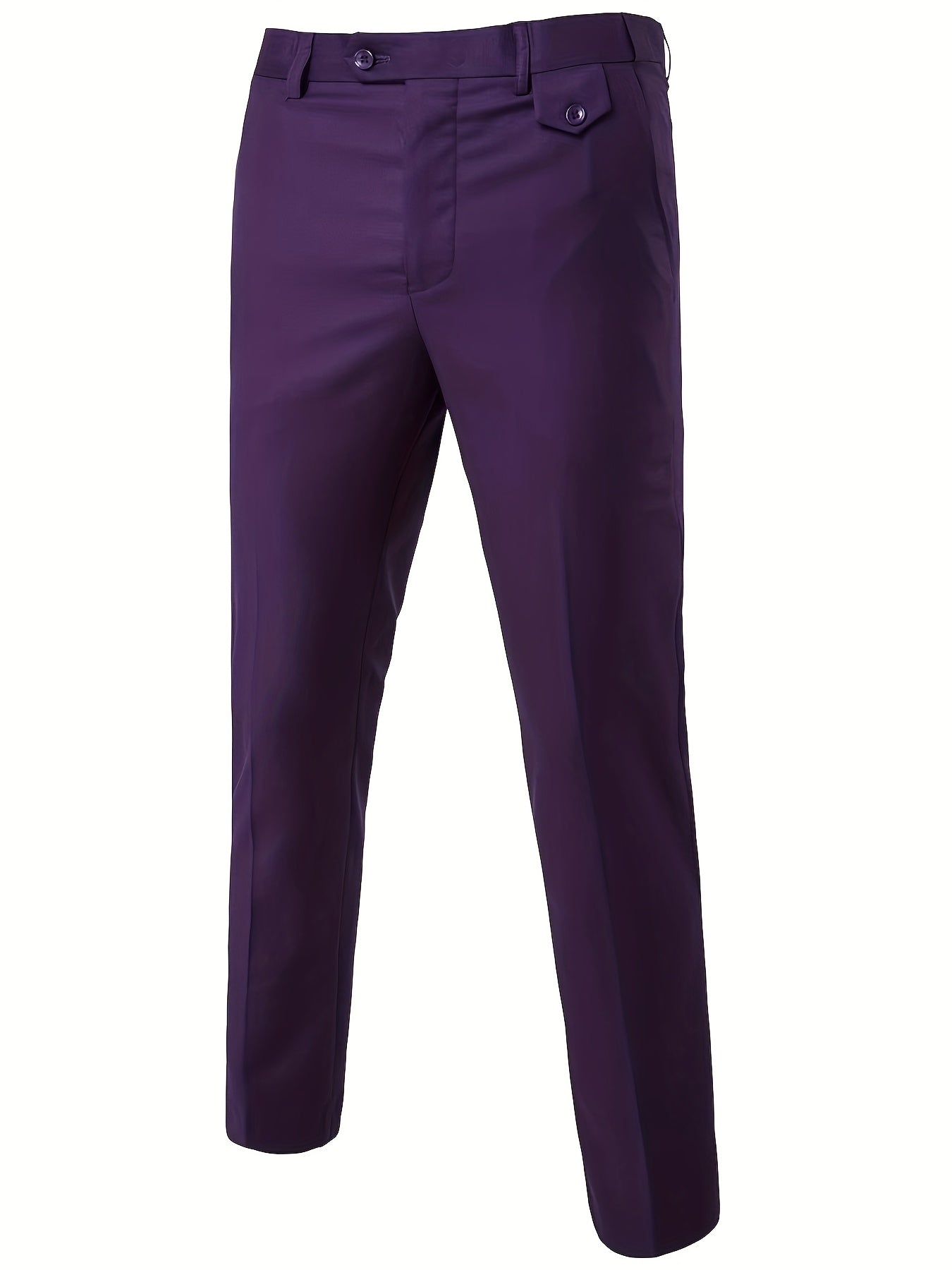 2pcs Men's Elegant Business Casual Suit Set - Includes Classic Lapel Blazer & Dress Pants, Polyester/Rayon Blend, with Pockets - Perfect for Weddings & Formal Occasions