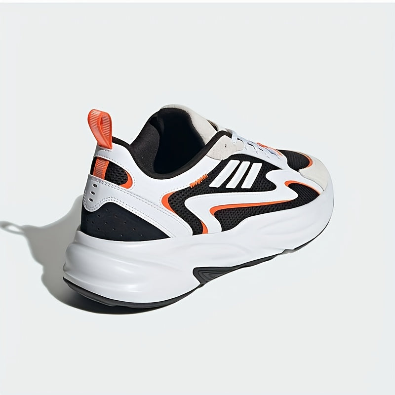 Adidas Men'S & Women'S JH7371 Running Shoes - Breathable Mesh Upper, Cushioned EVA Sole, Lightweight Low-Top Design for Gym, Training & Casual Wear - White/Black/Orange Accents, Gym Shoes, Sleek Sporty Look, Durable Rubber So