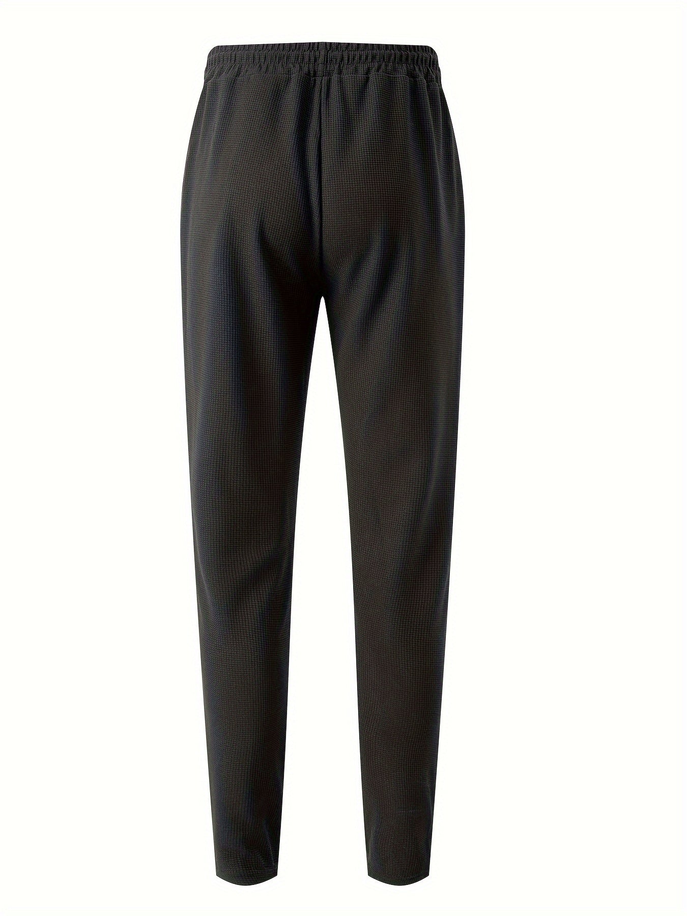 New Long Sleeve Buttoned Hooded Jacket and Rope Pants Set for Spring and Autumn, Waffle Solid Classic Men's Sports 2pcs Sports Suit - Sports Suit for Outdoor Sports Enthusiasts, Breathable and Comfortable