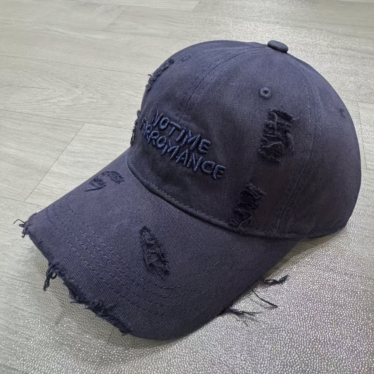 2025 Spring/Summer New Embroidered Letter Distressed Baseball Cap Unisex Versatile Hat