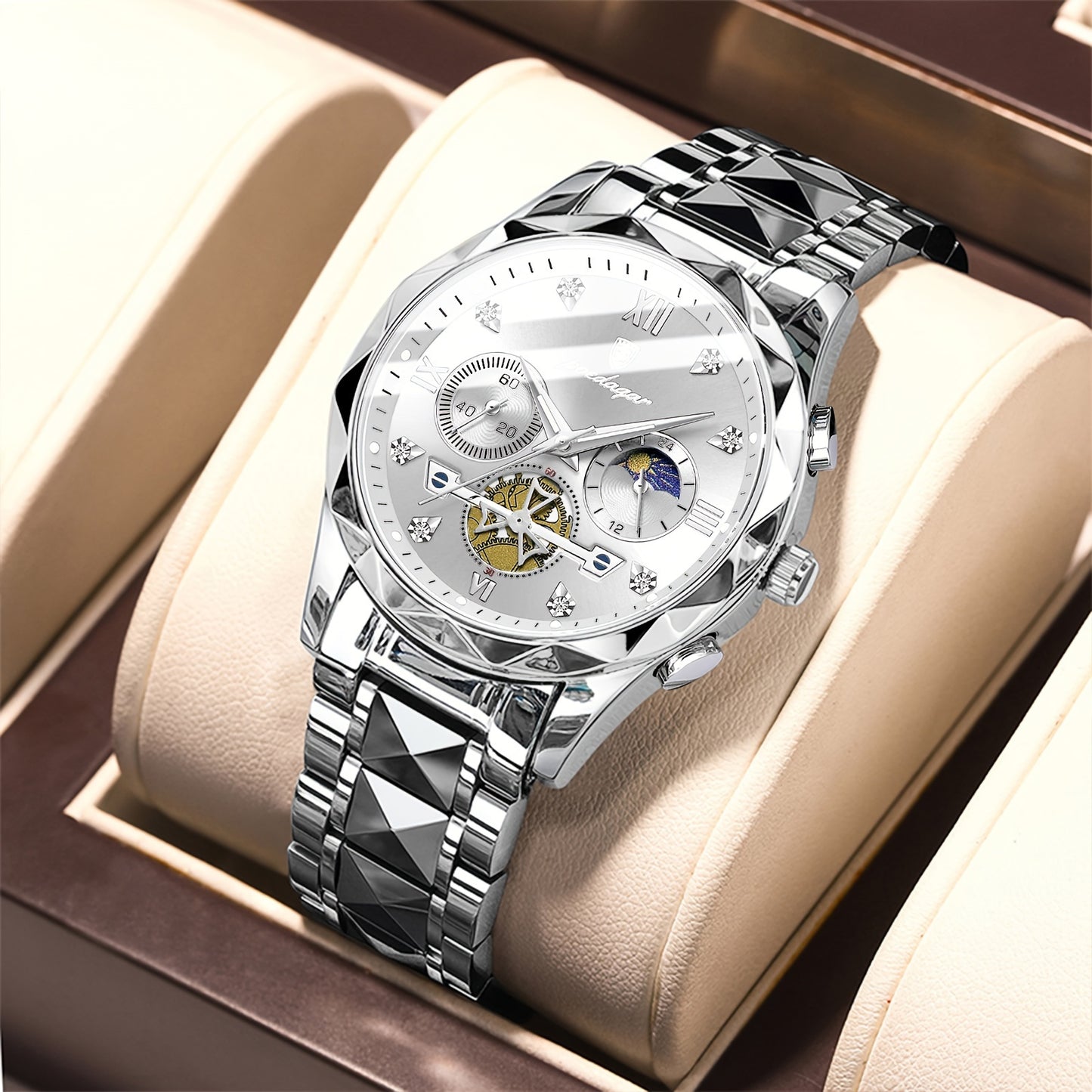 New Luxury Brand Waterproof Stainless Steel Women's And Men's Waterproof Watch, Leisure And Business Multifunctional Chronograph, Best Men's And Women's Gift Watch