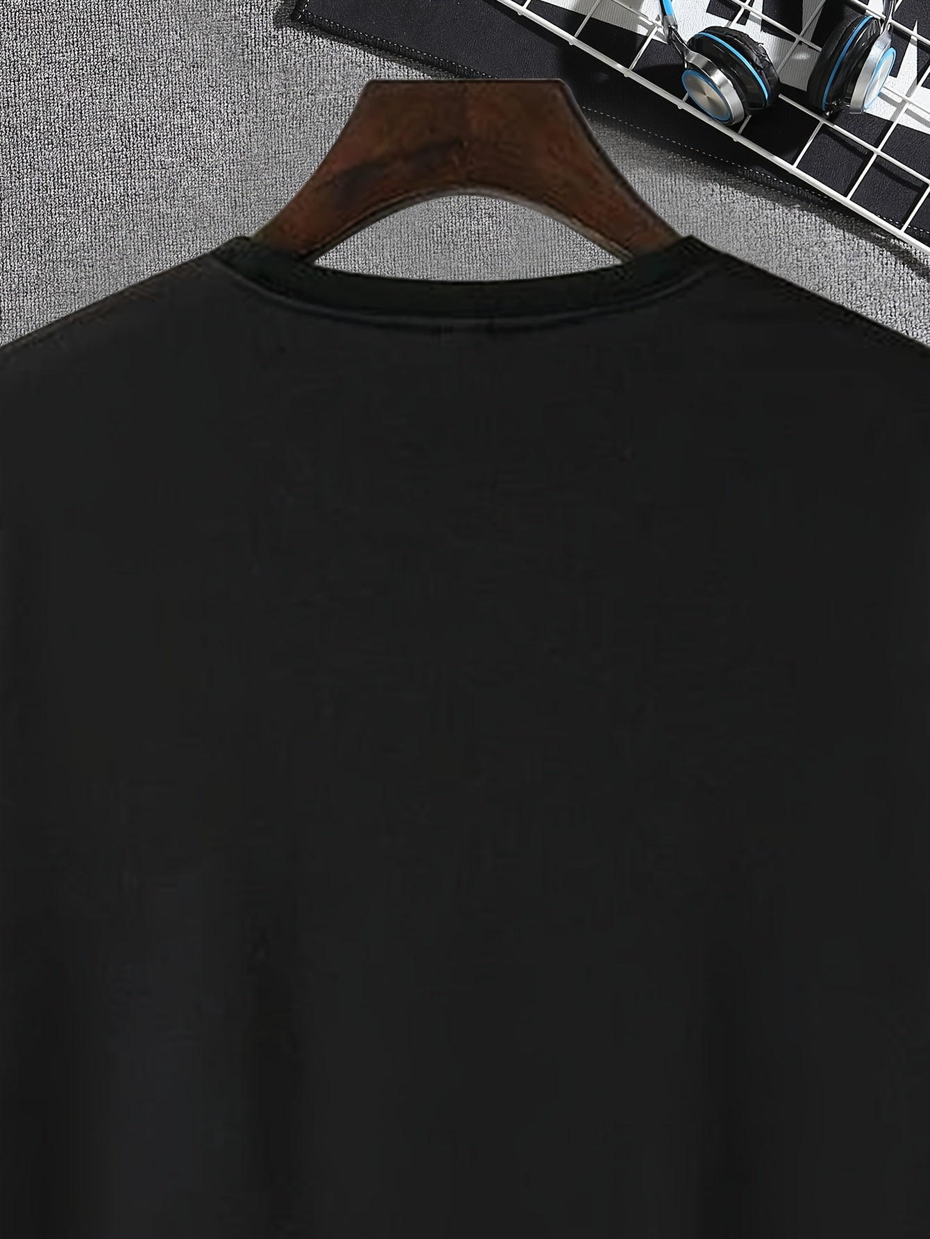 New Summer Round Collared Short Cuff T Dress for Men's Wear with Free Print
