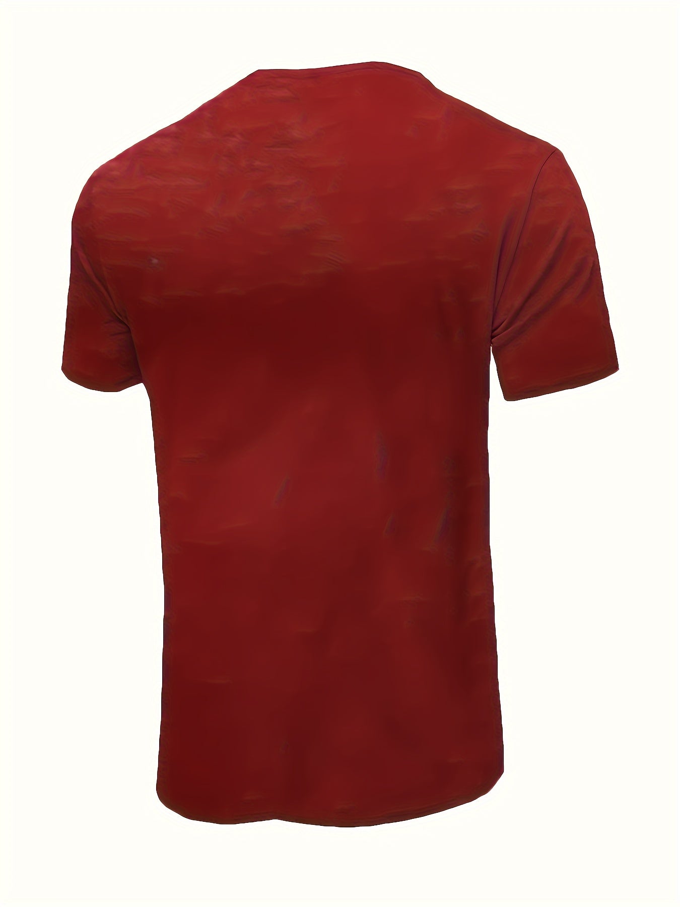 Trendy Letters Print Men's Athletic V-Neck Henley T-Shirt - Short Sleeve Casual Workout Top For Spring Summer Fitness Holiday