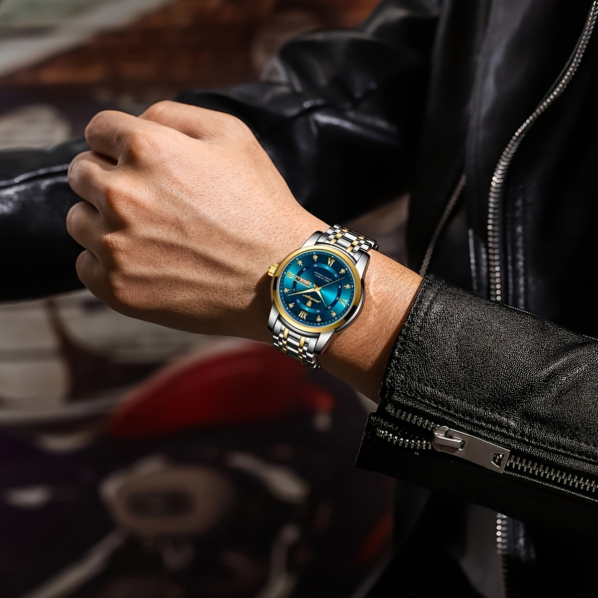 POEDAGAR Luxury Sport Wrist Watch for Man Luminous Date Men'S Watch Quartz Stainless Steel Men'S Watches, Ideal Choice for Gift, Suitable for Women