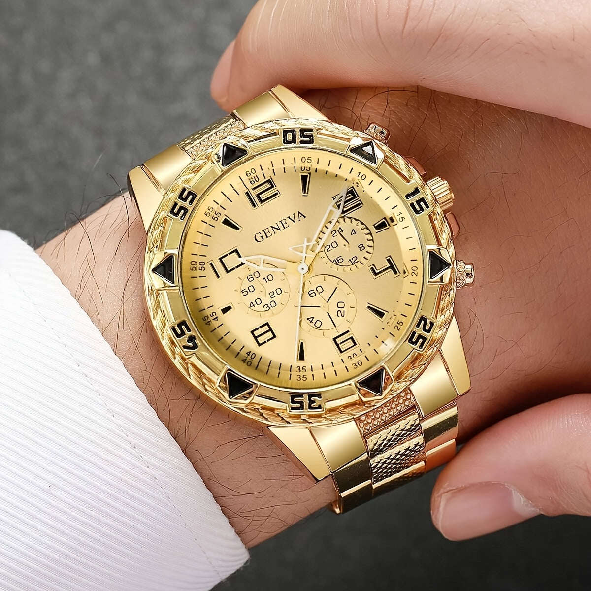 1pc Men'S Stylish Black Stainless Steel Quartz Watch - Elegant Round Dial, Durable Analog Display, Perfect Gift for Valentine'S Day, Birthday, Christmas, etc., Gift Watches | Elegant Wristwatches | Analog Watches