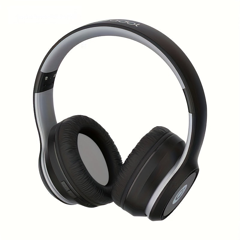 ASUS over-ear wireless headphones with microphone, foldable, long battery life, includes 3.5mm audio cable for PC connection, wireless compatibility with Android and iOS.