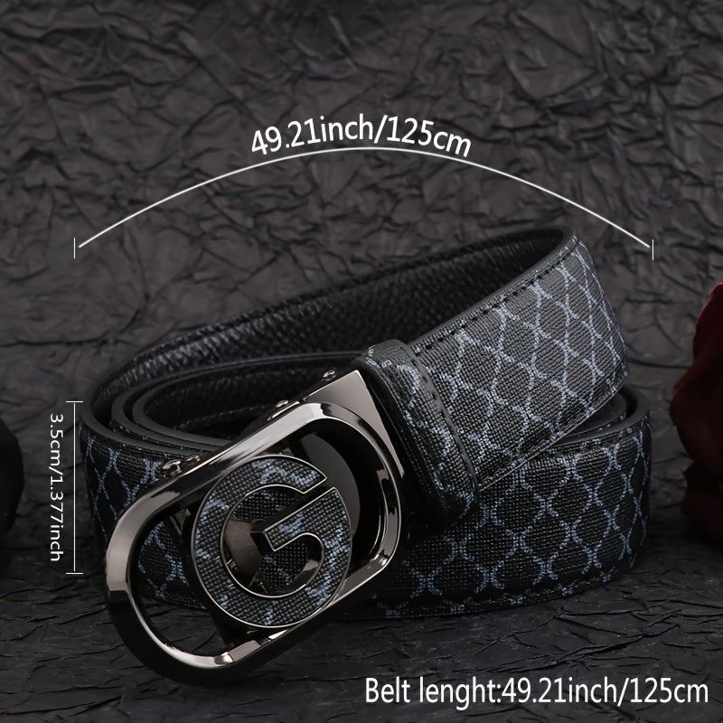 2025 New Automatic Buckle Belt, Versatile Business Casual Luxury Trendy Men's Leather Belt