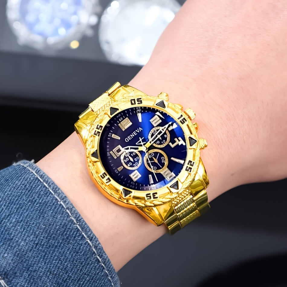 1pc Men'S Stylish Black Stainless Steel Quartz Watch - Elegant Round Dial, Durable Analog Display, Perfect Gift for Valentine'S Day, Birthday, Christmas, etc., Gift Watches | Elegant Wristwatches | Analog Watches