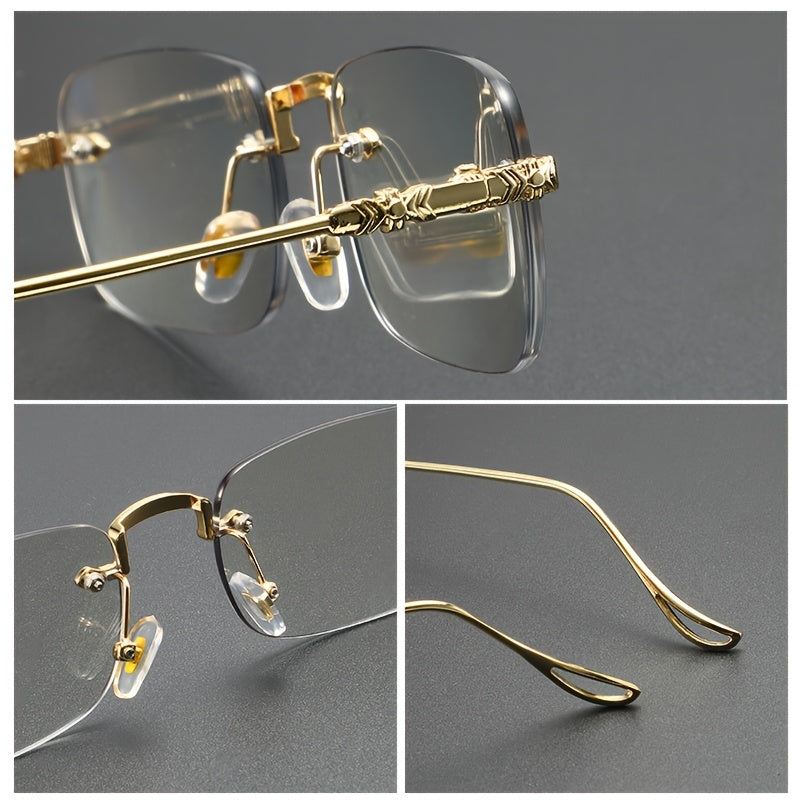 Retro zinc alloy frame, color-changing polarized lenses, will change color with light, fun glasses gift ideal choice, suitable for men, women on Valentine's Day, beautiful birthday gifts, not included accessories