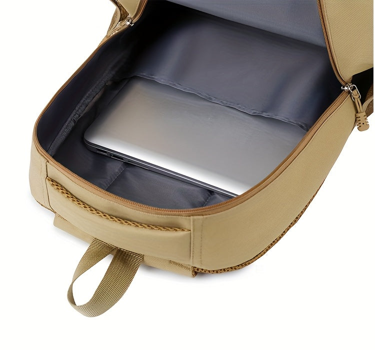 Leisure Backpack, Large Capacity Backpack, Suitable for Men and Women, Height 48cm, Length 33cm, Thickness 20cm, Can Hold 17-inch Laptop, Equipped with Adjustable Shoulder Straps, Ideal Choice for Daily Outdoor Commuting, Tra