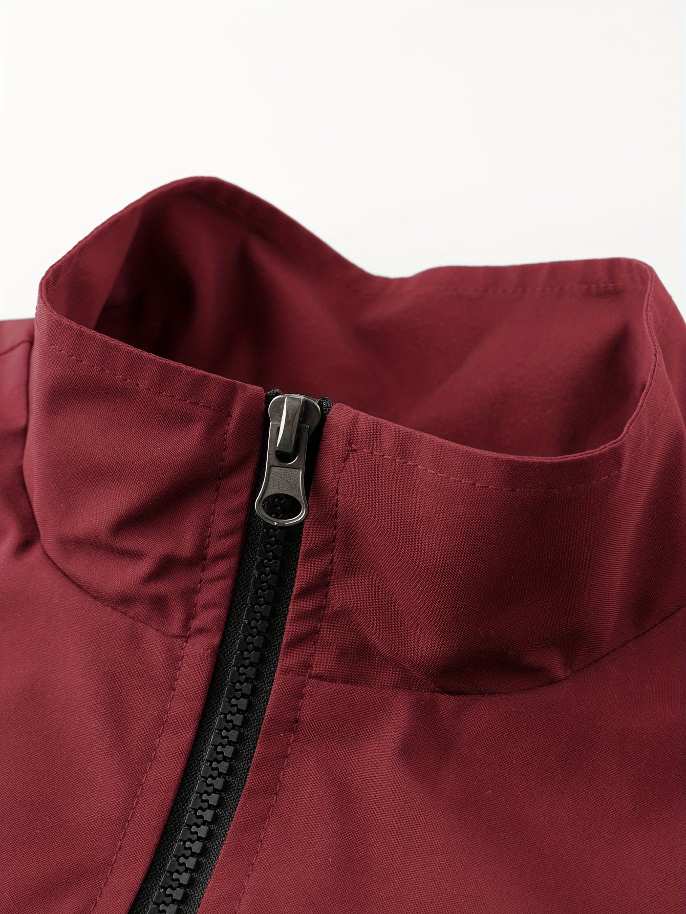 Men'S Casual Sportswear Set - Black Jacket with Zipper Pockets & White Accents, Matching Pants, Perfect for Spring & Fall, Sportswear Outfit|Zippered Jacket|Functional Pockets