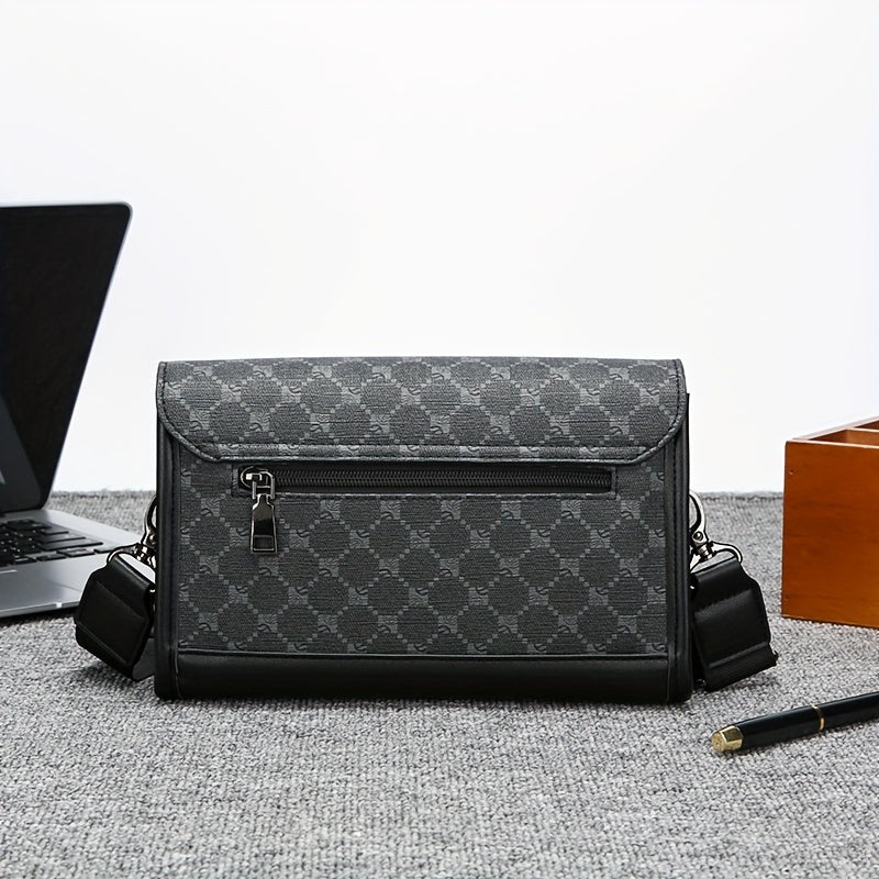 Men‘S Classic Square Single Shoulder Bag, Envelope Bag, College Bag, Ideal Gifts for Father Husband Boyfriend