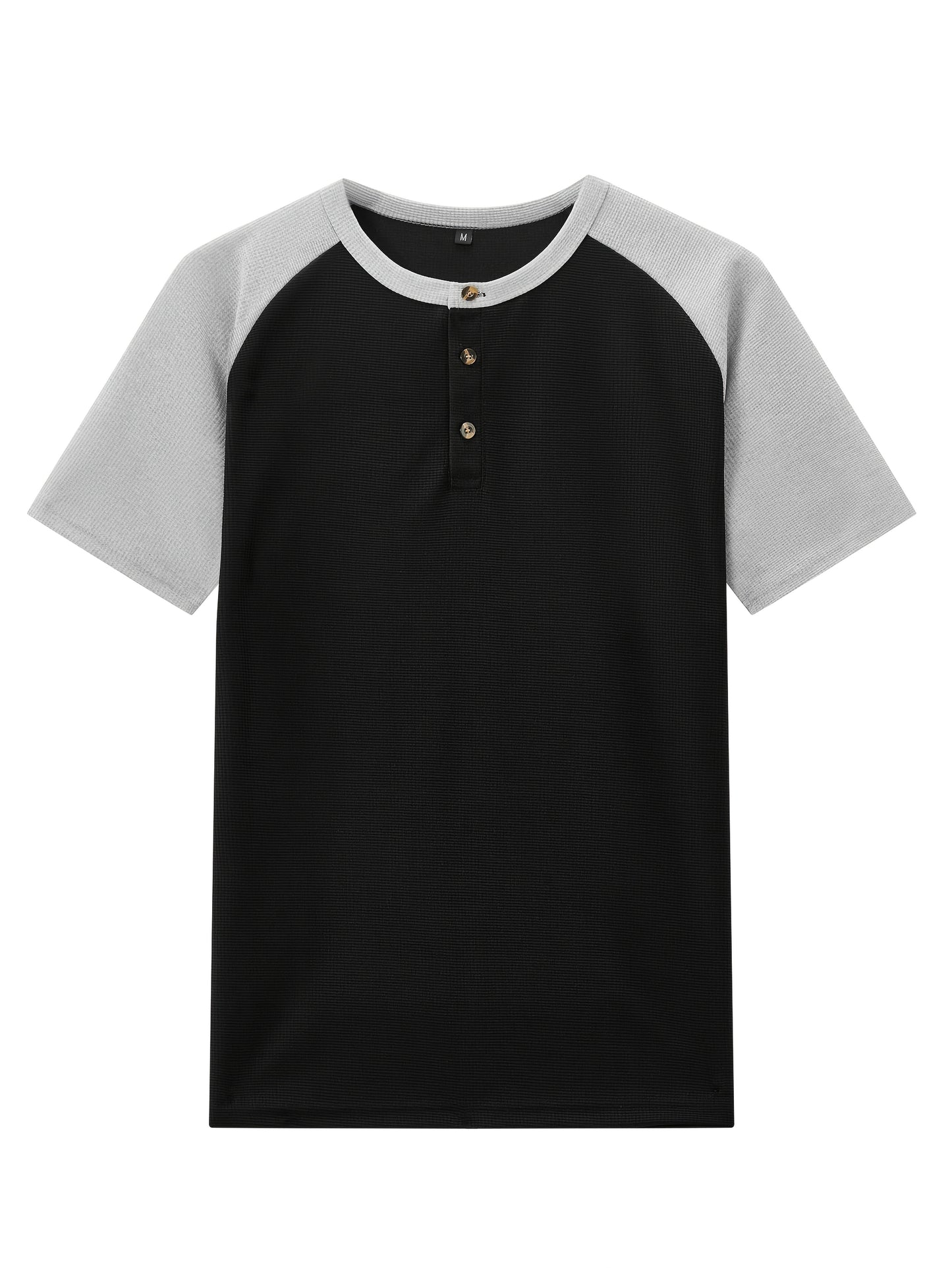 Men's Casual Mixed Color Spliced Set: Shirt and Drawstring Pants, Clean and Comfortable