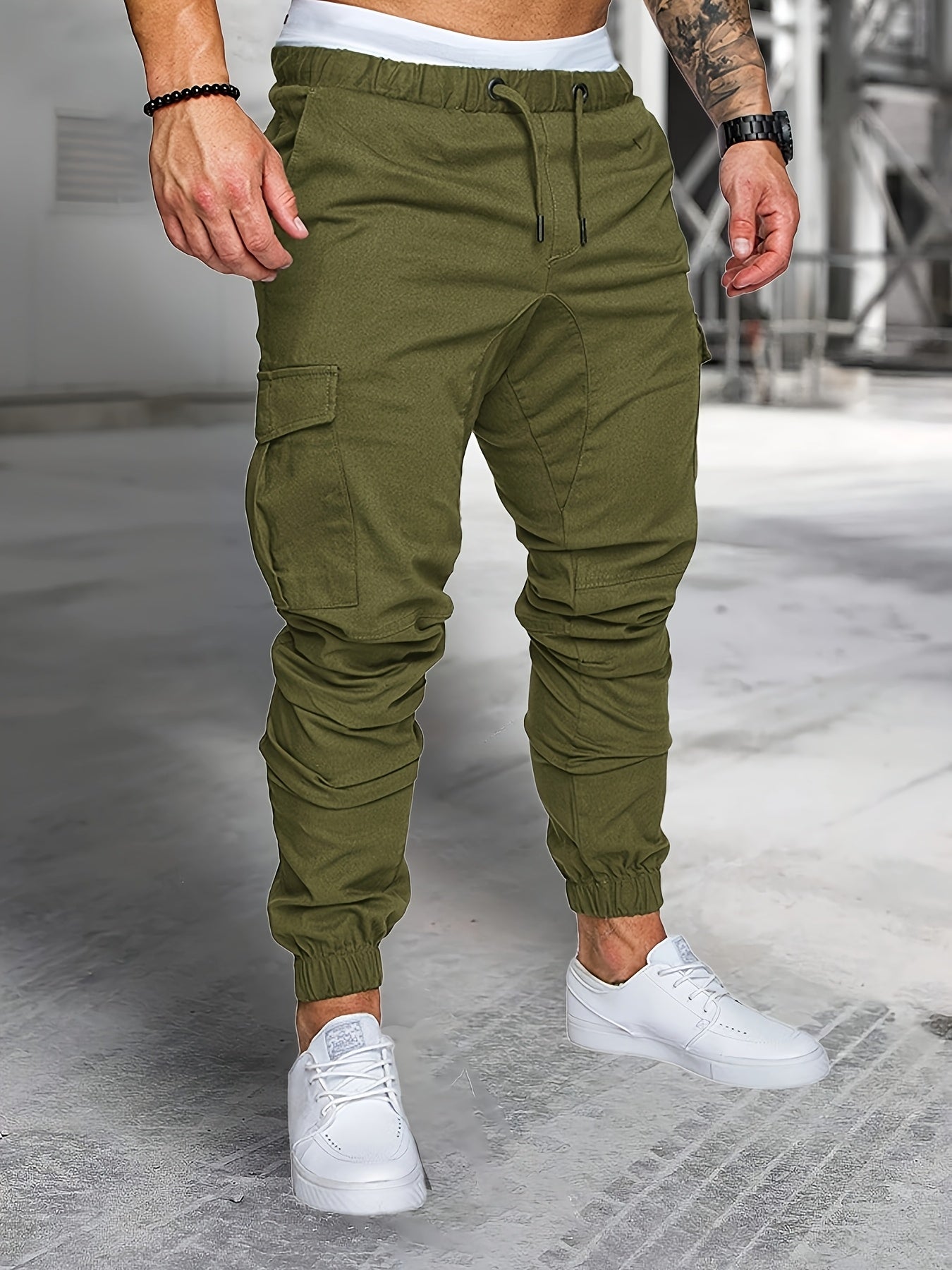 Men's Cargo Pants Outdoor Hiking Multi-Pocket Utility Long Trousers, Casual Style, For All Seasons