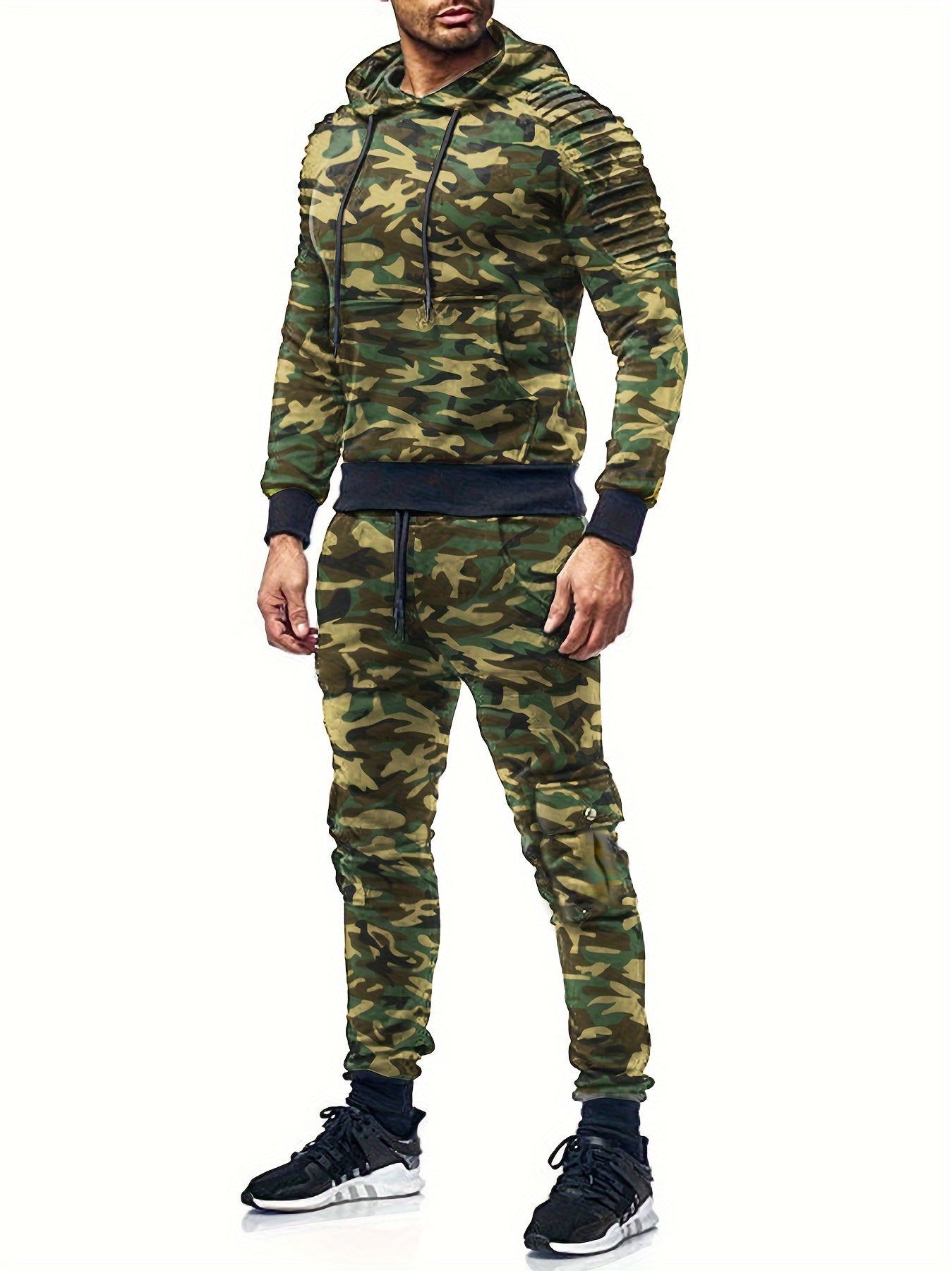 Men's Tracksuit 2 Piece Pullover Hoodie Sweatsuit Sets Casual Jogging Athletic Suits With Drawstring