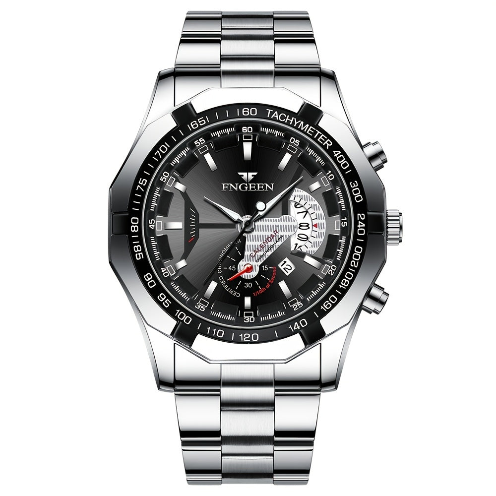 Men's Large Dial Watch, Creative Calendar Wrist Watch