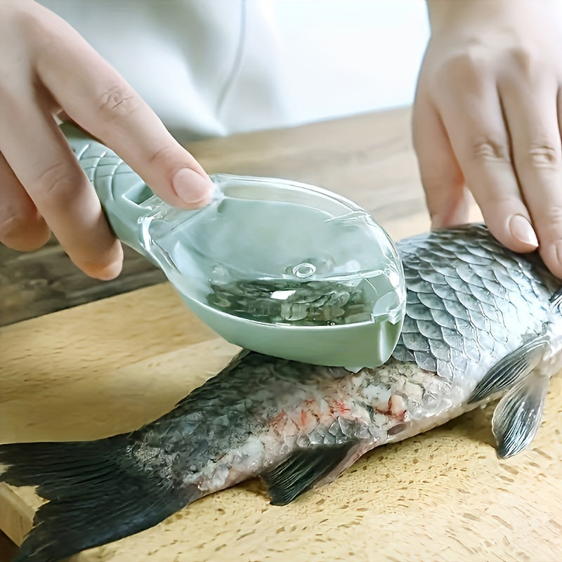 1 հատ KitchenCraft Fish Scale Remover with Storage Box - Հեշտ մաքրվող քերիչ ճաշի համար, արդյունավետ ձկան կշեռքի մաքրման գործիք