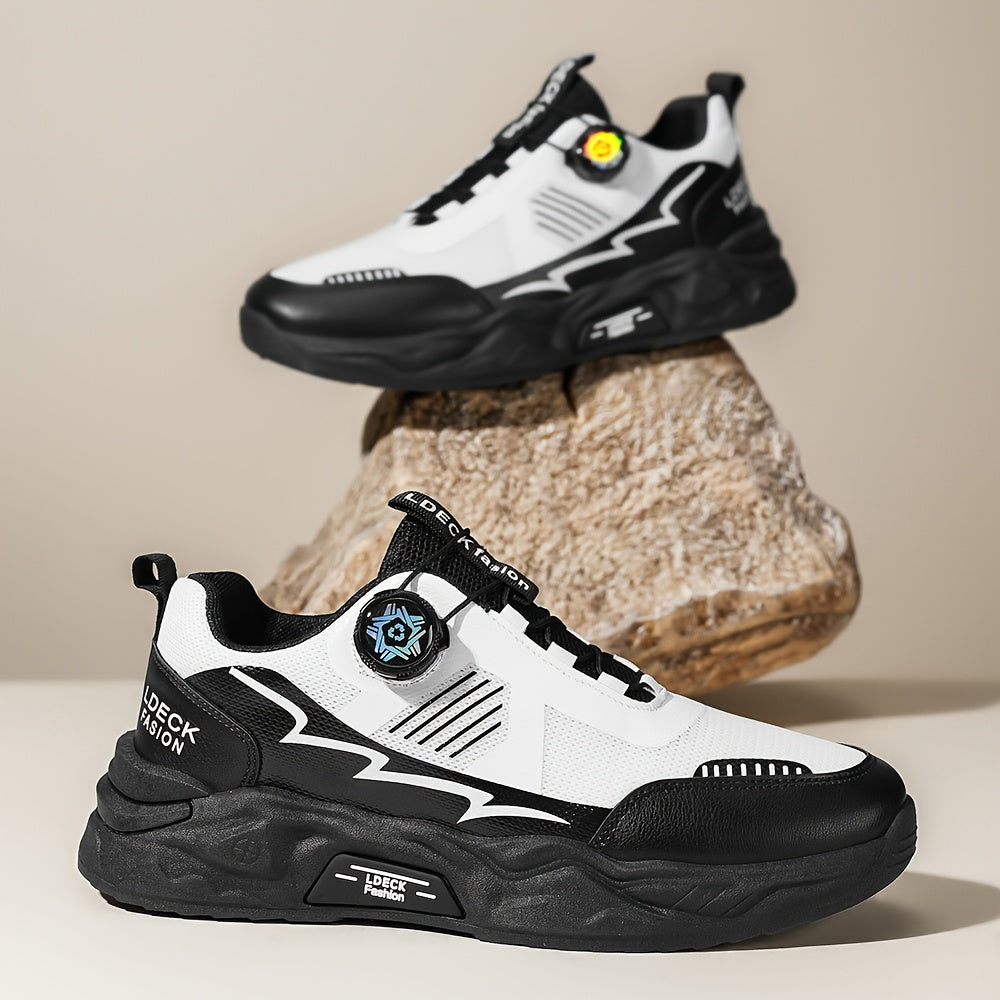 2025 Men'S Slip-Resistant Durable Fashionable Comfortable Height-Increasing Casual Skate Shoes, Low Top Round Toe Lace-Up with Fabric Inner & PVC Sole for All Seasons, Street Style Casual Footwear | Modern Look Sneakers | Dur