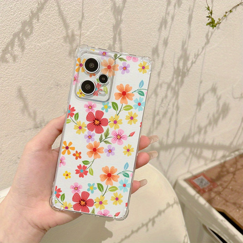 Colorful Flowers and Grasses This high-quality TPU transparent protective case for Motorola MOTO G100 G85 G84 G75 G73 G72 G60 G55 G42 G34 G9 G8 G7 G6 MOTO E32 E20 E13 all-inclusive soft protective cover MOTO EDGE 50 40 30 Sim