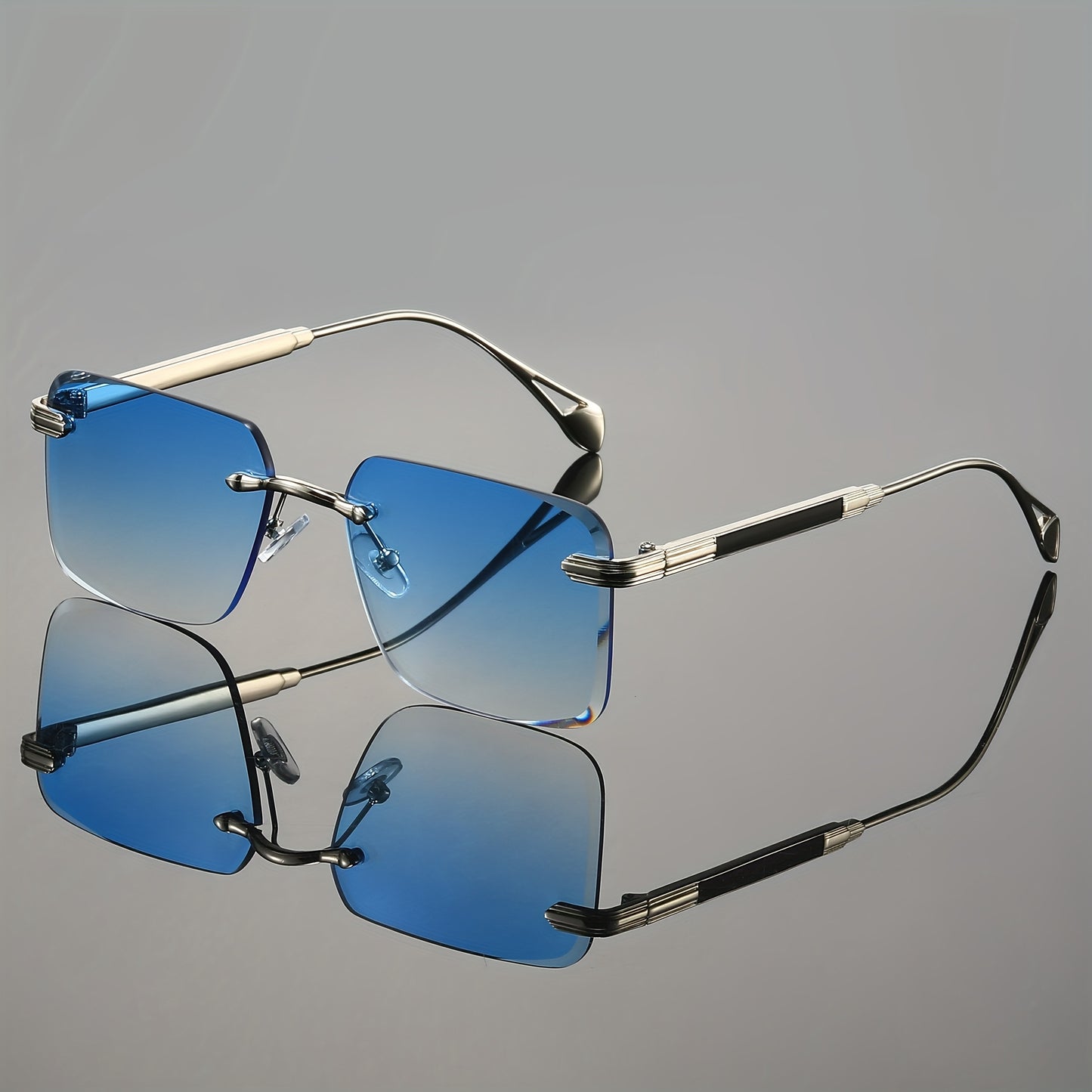 Unisex Classic Trendy Frameless Sunglasses for Outdoor Driving, Fishing,, Party, Travel, and Business Fashion Eyewear